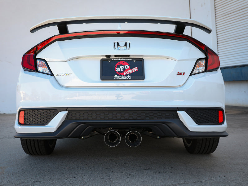 aFe Takeda 2.5in 304SS Cat-Back Exhaust System 17-20 Honda Civic SI Coupe L4-1.5L (t) - Polished Tip - DTX Performance