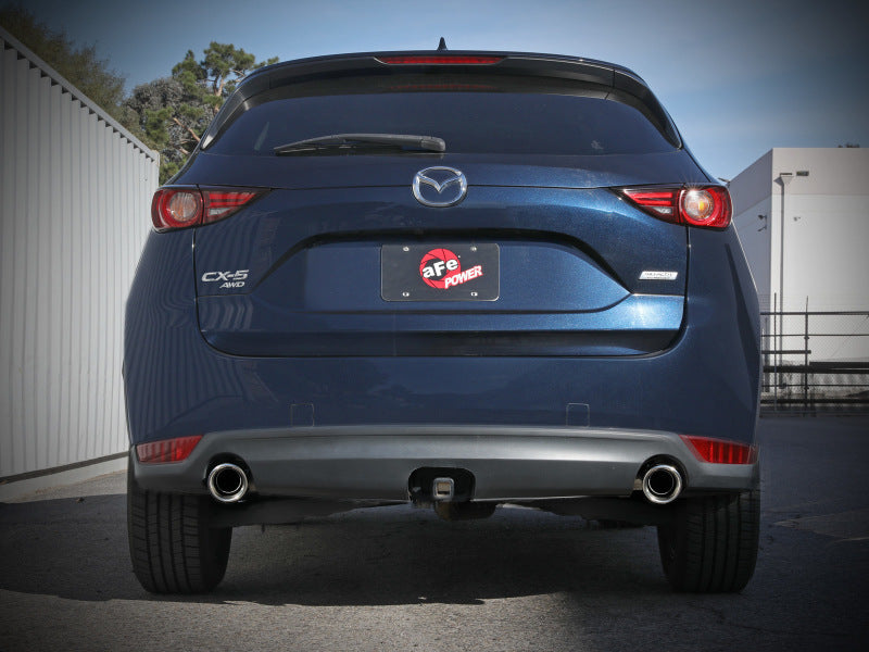 aFe Takeda 17-21 Mazda CX-5 2.5L (t) 2.5in. SS Axle-Back Exhaust System w/Polished Tips - DTX Performance