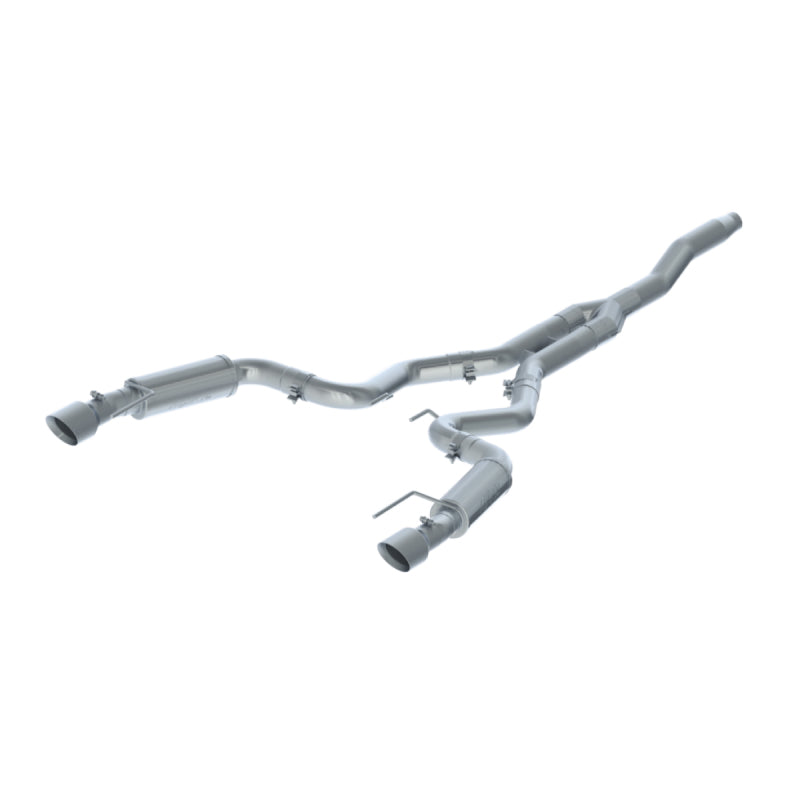 MBRP 15-18 Ford Mustang EcoBoost 2.3L T409 3in Cat Back Dual Split Rear Exit (Street Version) - DTX Performance