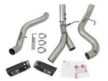 Load image into Gallery viewer, aFe ATLAS 4in DPF-Back Alum Steel Exhaust System w/Dual Exit Black Tip 2017 GM Duramax 6.6L (td) - DTX Performance