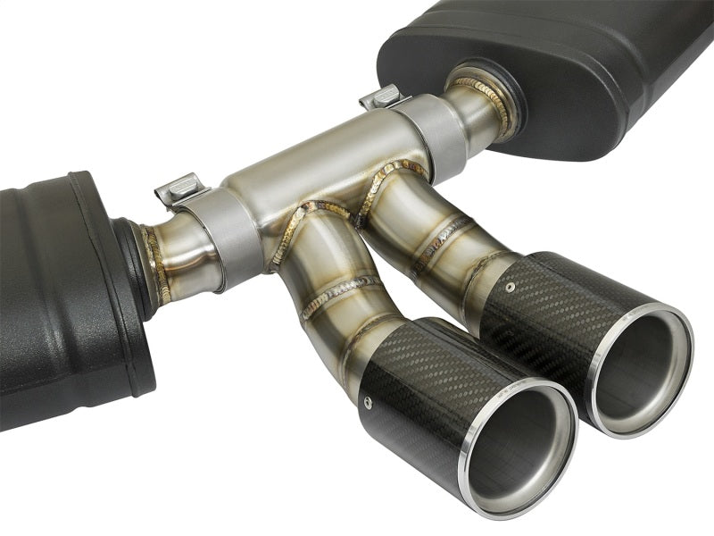 aFe MACHForce-Xp 2in 304 SS Cat-Back Exhaust w/Carbon Fiber Tips 13-16 Porsche Boxster 2.7L/3.4L - DTX Performance