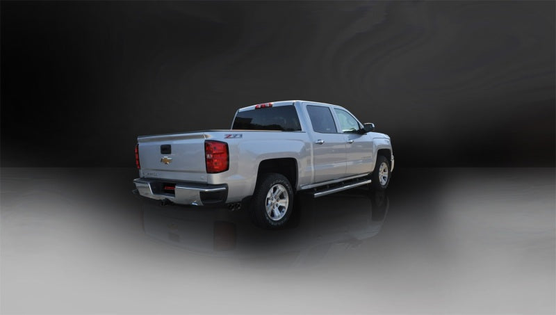 Corsa 14 GMC Sierra/Chevy Silv 1500 Reg. Cab/Std. Bed 5.3L V8 Black Sport Single Side CB Exhaust - DTX Performance