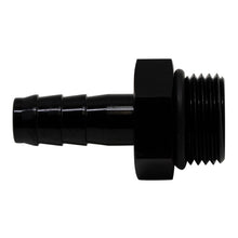 Load image into Gallery viewer, DeatschWerks 8AN ORB Male to 3/8in Male Triple Barb Fitting (Incl O-Ring) - Anodized Matte Black - DTX Performance