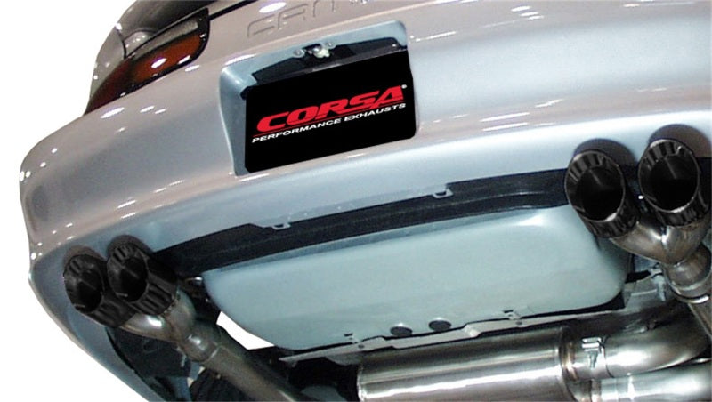 Corsa 98-02 Chevrolet Camaro Convertible Z28 5.7L V8 LS1 Black Tip Sport Cat-Back Exhaust - DTX Performance