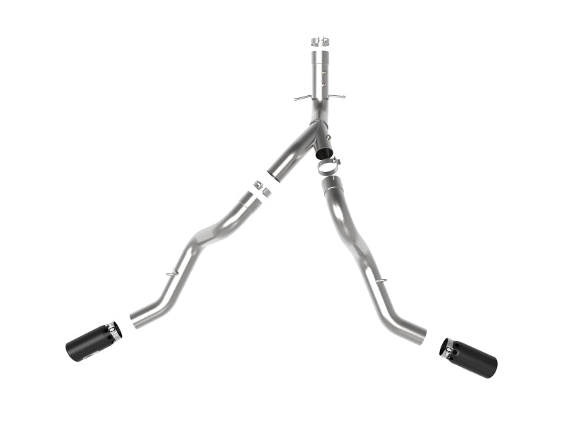 aFe Large Bore-HD 4in 409SS DPF-Back Exhaust System w/Black Tip 20 GM Diesel Trucks V8-6.6L (td) L5P - DTX Performance