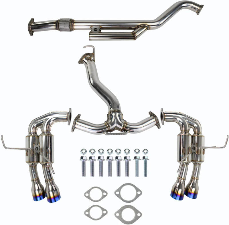 Invidia 2022+ Subaru WRX Gemini Single Layer Quad Titanium Tip Cat-Back Exhaust - DTX Performance