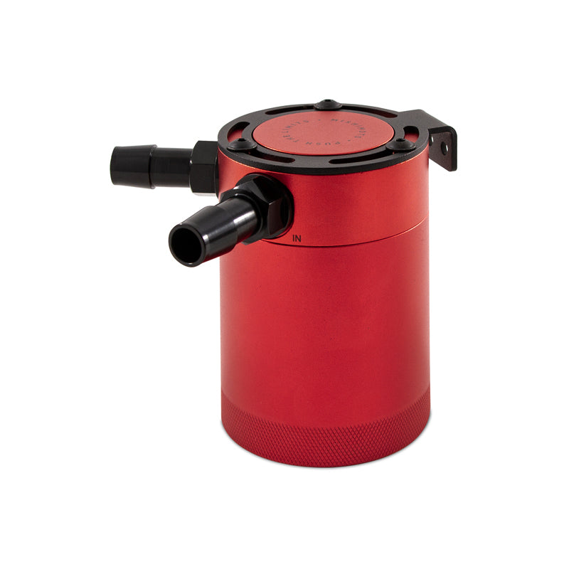 Mishimoto Compact Baffled Oil Catch Can - 2-Port - Red - DTX Performance