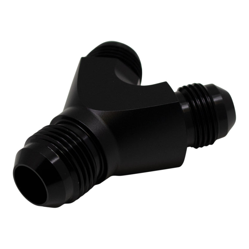 DeatschWerks 8AN Male Flare to 8AN Male Flare to 10AN Male Flare Y Fitting - Anodized Matte Black - DTX Performance