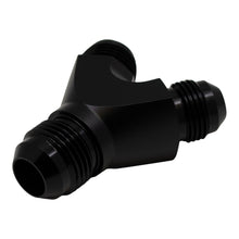 Load image into Gallery viewer, DeatschWerks 8AN Male Flare to 8AN Male Flare to 10AN Male Flare Y Fitting - Anodized Matte Black - DTX Performance