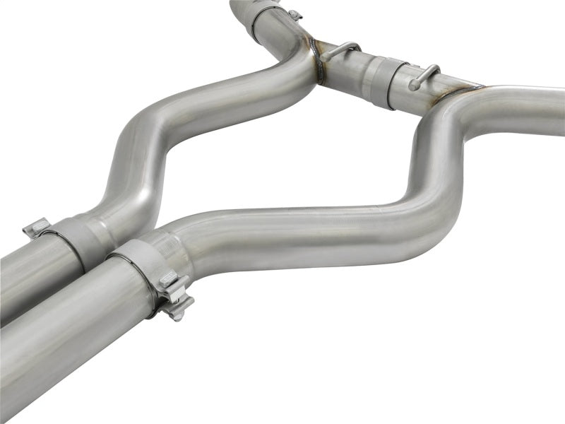 aFe MACHForce XP 3in 304 SS Cat-Back Exhausts w/ Black Tips 15-17 Ford Mustang GT V8-5.0L/V6-3.7L - DTX Performance