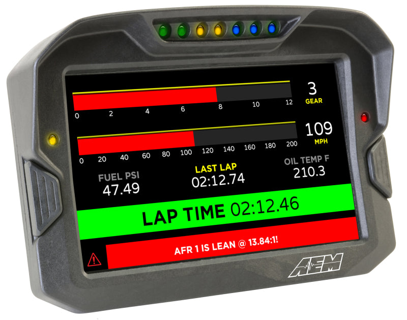 AEM CD-7 Non Logging Race Dash Carbon Fiber Digital Display (CAN Input Only) - DTX Performance