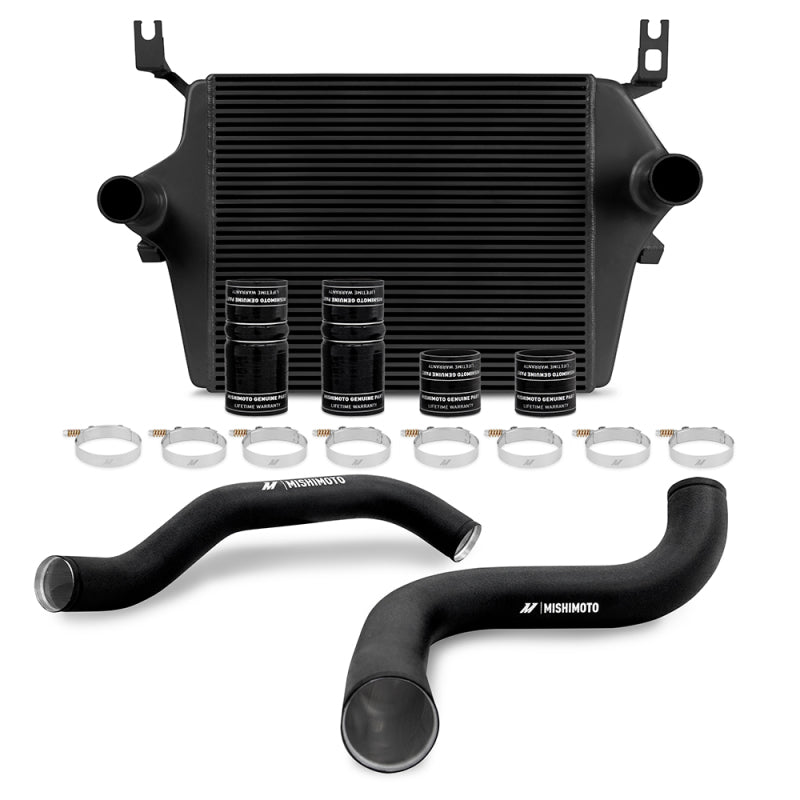 Mishimoto 99-03 Ford 7.3L Powerstroke PSD Black Intercooler Kit w/ Black Pipes - DTX Performance