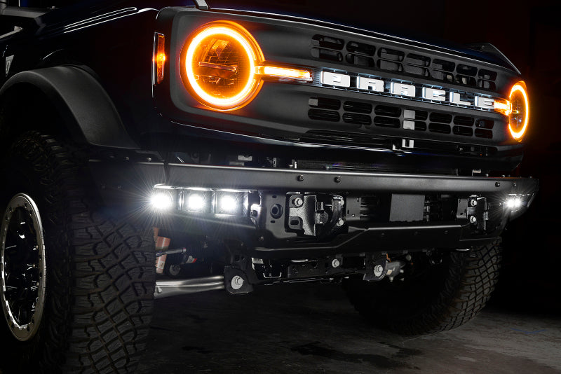 ORACLE Lighting 21-22 Ford Bronco Triple LED Fog Light Kit for Steel Bumper - White - DTX Performance