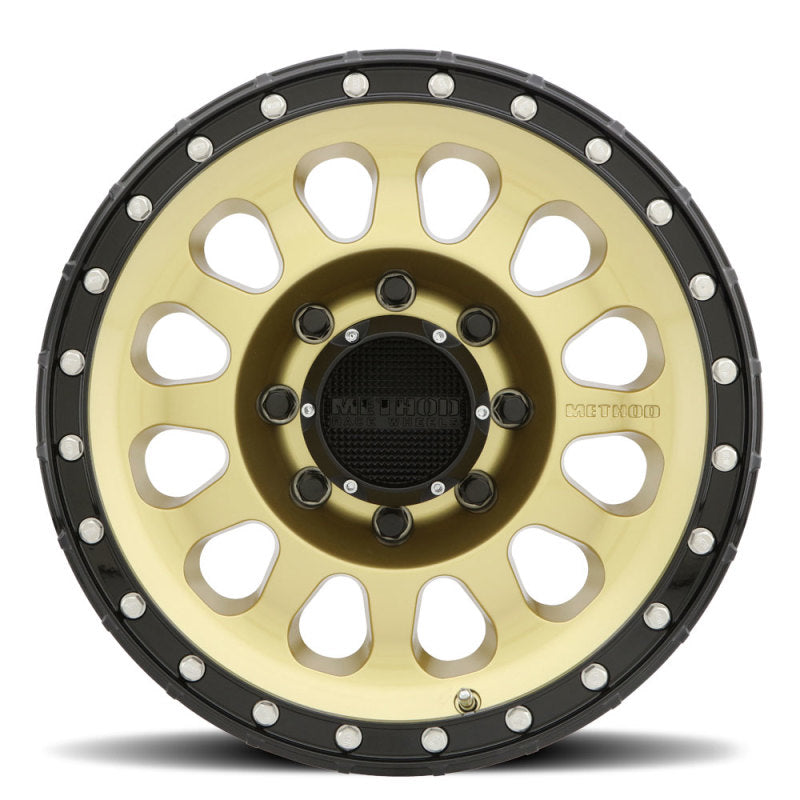 Method MR315 17x8.5 +25mm Offset 8x6.5 130.81mm CB Gold/Black Street Loc Wheel - DTX Performance