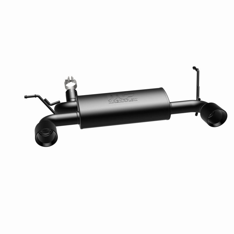 MagnaFlow 07-17 Jeep Wrangler JK 3.8/3.6L Dual Split Rear Exit Black Axle-Back Exhaust - DTX Performance