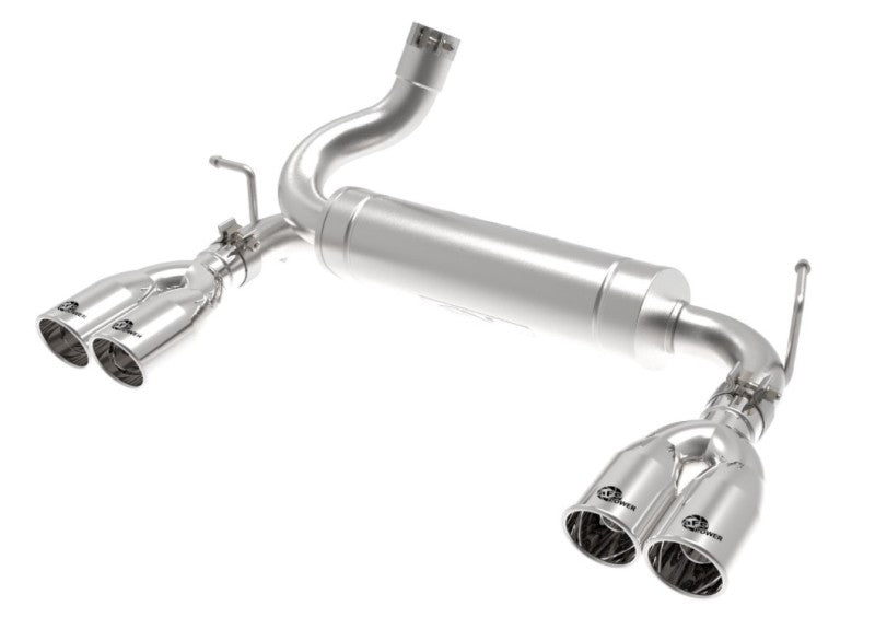 aFe Vulcan Series 2.5in 304 SS Axle-Back Exhaust Polished 07-18 Jeep Wrangler (JK) V6-3.6/3.8L - DTX Performance