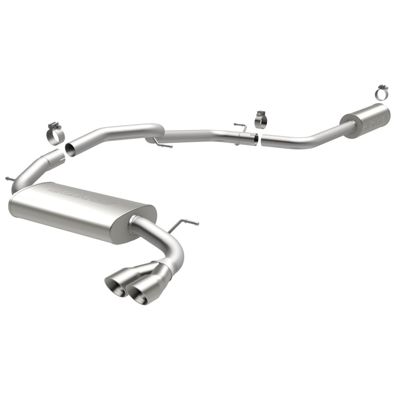 MagnaFlow 12 Ford Focus L4 2.0L HB Single Straight P/S Rear Exit Stainless Cat Back Perf Exhaust - DTX Performance