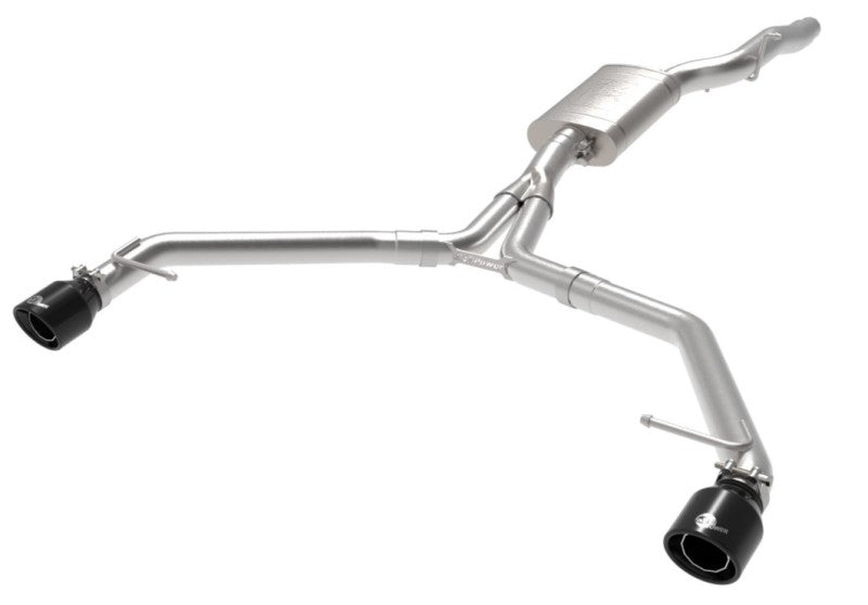 afe MACH Force-Xp 13-16 Audi Allroad L4 SS Axle-Back Exhaust w/ Black Tips - DTX Performance