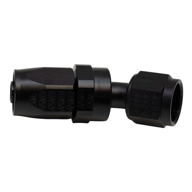 DeatschWerks 8 AN Female Flare Swivel 30-Degree Hose End CPE - Anodized Matte Black - DTX Performance