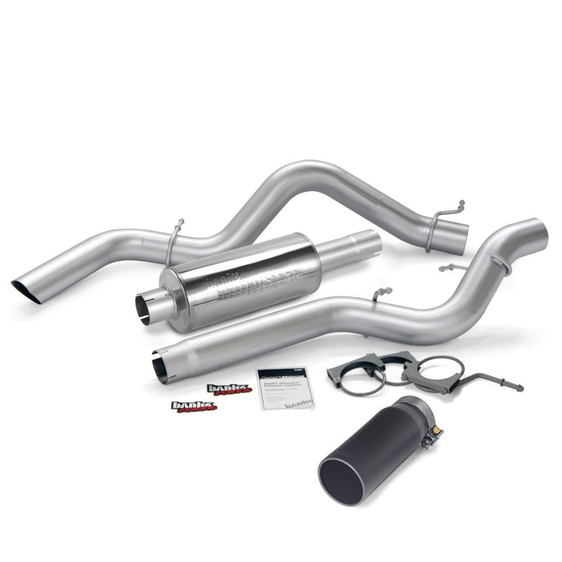 Banks Power 06-07 Chevy 6.6L CCLB Monster Exhaust System - SS Single Exhaust w/ Black Tip - DTX Performance