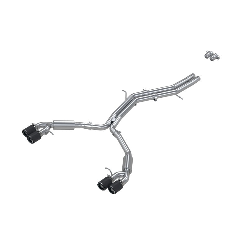 MBRP 18-21 Audi S5 Coupe/S4 Sedan T304 SS 2.5in Cat-Back Quad Rear Exit Exhaust - Carbon Fiber Tips - DTX Performance