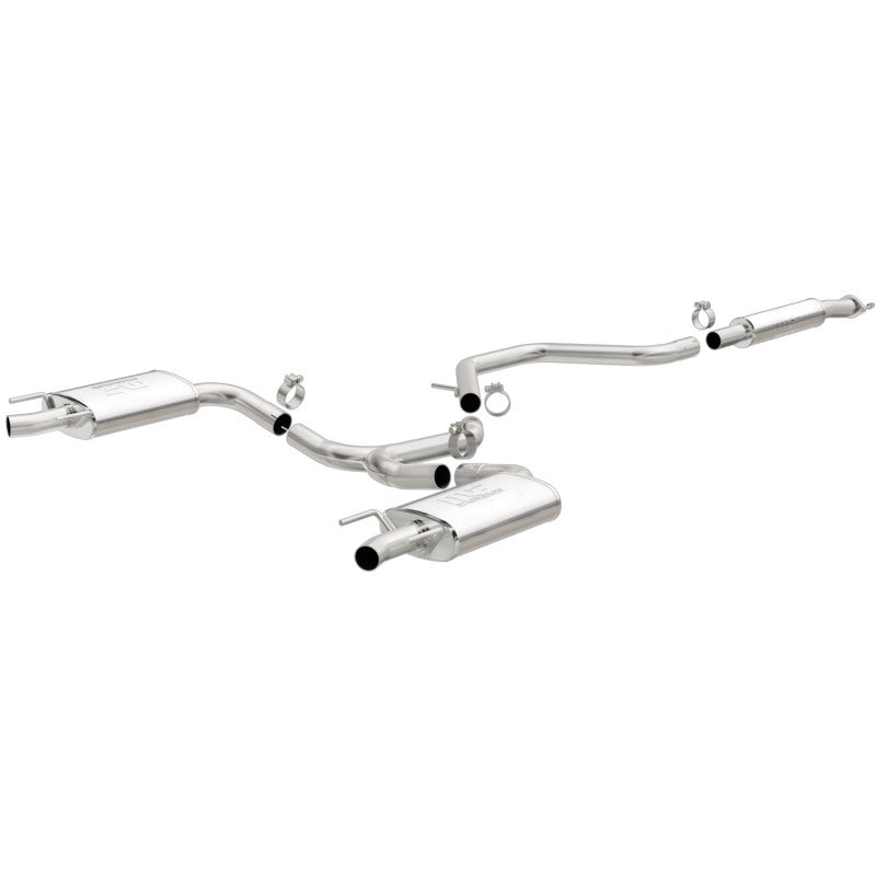 MagnaFlow Cat-Back SS 2.25/2.5in Dual Split Rear Exit Polished 3in Tip 2015 Chev Impala 3.6L V6 - DTX Performance