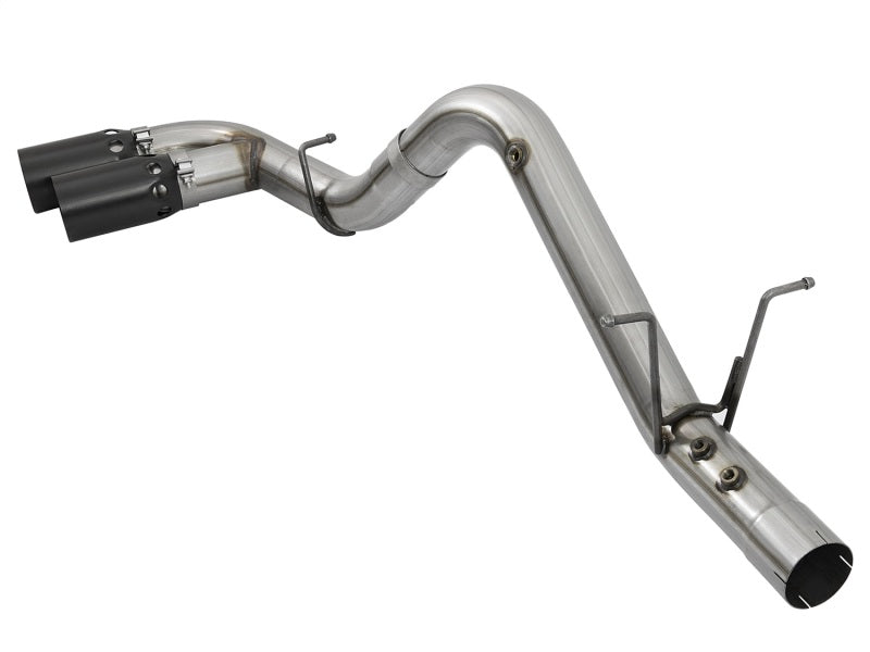 aFe Victory Series 4in 409-SS DPF-Back Exhaust w/ Dual Black Tips 2017 GM Duramax V8-6.6L(td) L5P - DTX Performance