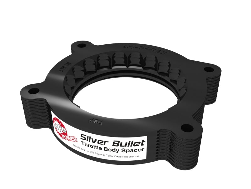 aFe 2020 Vette C8 Silver Bullet Aluminum Throttle Body Spacer / Works With aFe Intake Only - Black - DTX Performance