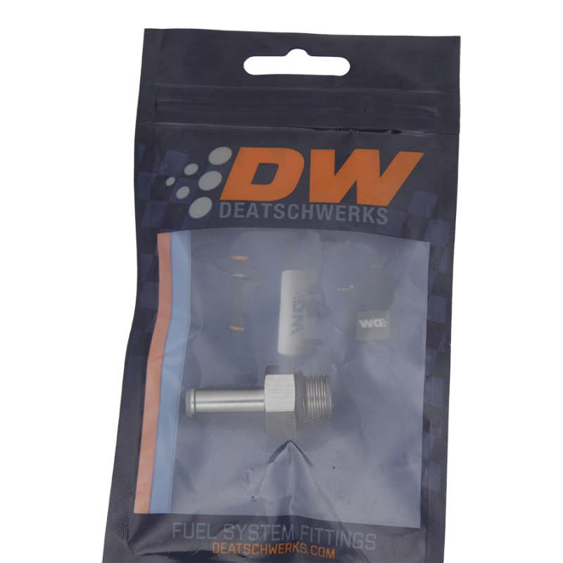 DeatschWerks 6AN ORB Male To 5/16in Barb Fitting (Single Barb - Incl O-Ring) - DTX Performance