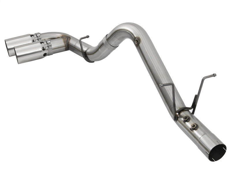 aFe Victory Series 4in 409-SS DPF-Back Exhaust w/ Dual Polished Tips 2017 GM Duramax V8-6.6L(td) L5P - DTX Performance