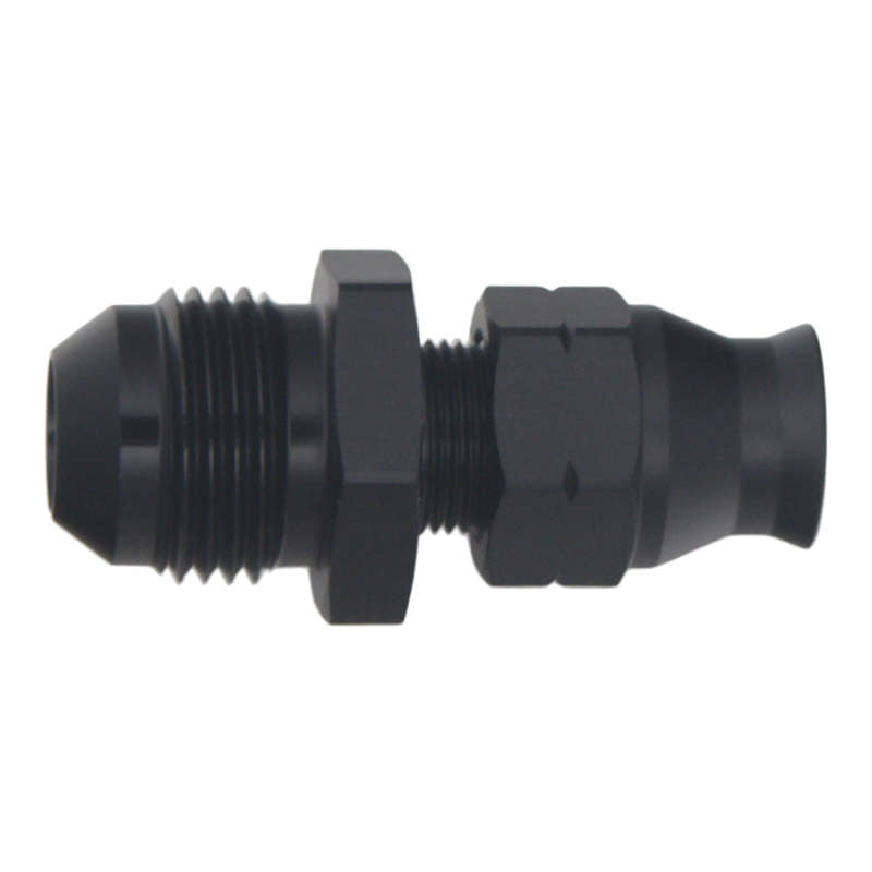 DeatschWerks 8AN Male Flare to 5/16in Hardline Compression Adapter - Anodized Matte Black - DTX Performance