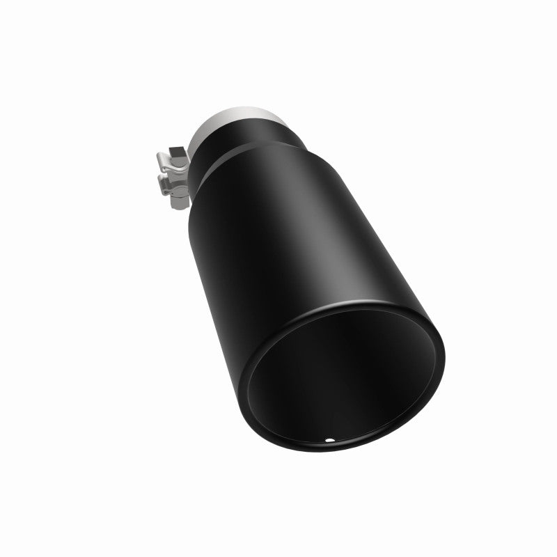 MagnaFlow Tip Stainless Black Coated Single Wall Round Single Outlet 5in Dia 3.5in Inlet 14.5in L - DTX Performance