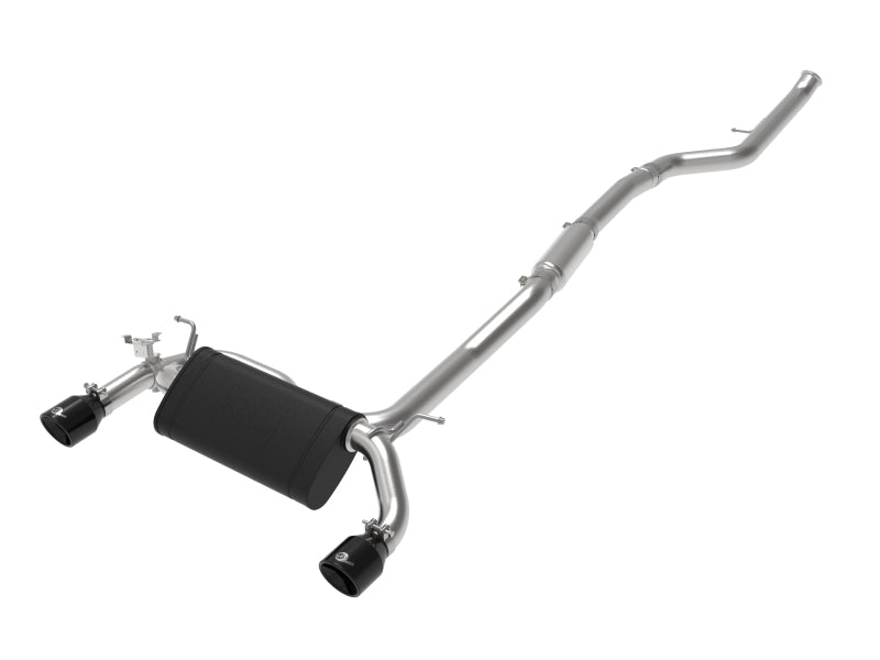 aFe MACH ForceXP 3IN to 2.5IN 304SS Cat-Back Exhaust System w/ Black Tips 14-16 BMW M235i (F22/23) - DTX Performance