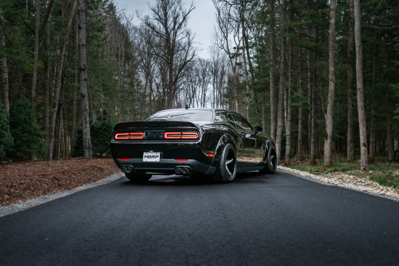 MBRP 17-Up Dodge Challenger 5.7L/6.2L/6.4L Carbon Fiber Quad Tip T304 Catback Exhaust - DTX Performance