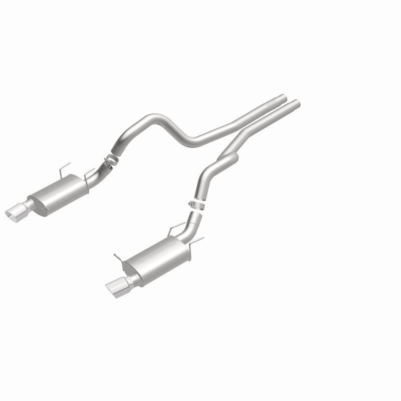 MagnaFlow 13 Ford Mustang Dual Split Rear Exit Stainless Cat Back Performance Exhaust (Street) - DTX Performance