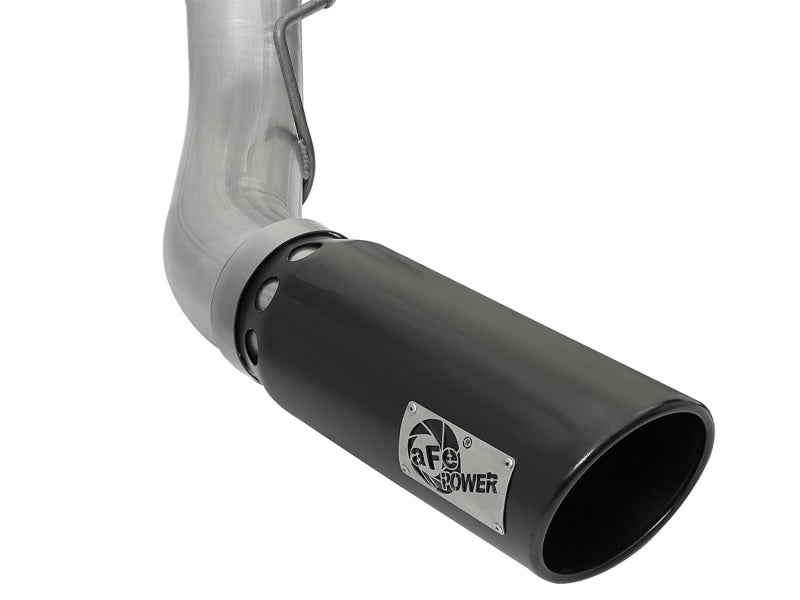 aFe ATLAS 5in DPF-Back Alum Steel Exhaust System w/Black Tip 2017 Ford Diesel Trucks V8-6.7L (td) - DTX Performance