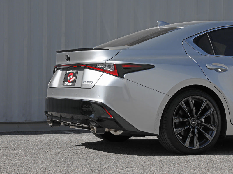 aFe Lexus IS350 14-22 V6-3.5L Takeda Axle-Back Exhaust System- Carbon Fiber Tip - DTX Performance