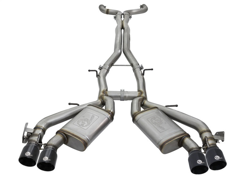 aFe MACHForce XP 3in 304 SS Cat-Back Dual Exhaust w/ Black Tips 16-17 Chevy Camaro SS V8-6.2L - DTX Performance