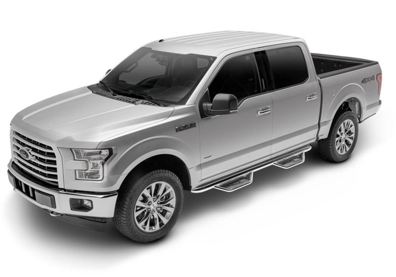 N-Fab Podium SS 09-14 Ford F-150/Raptor/Lobo SuperCrew - Polished Stainless - 3in - DTX Performance