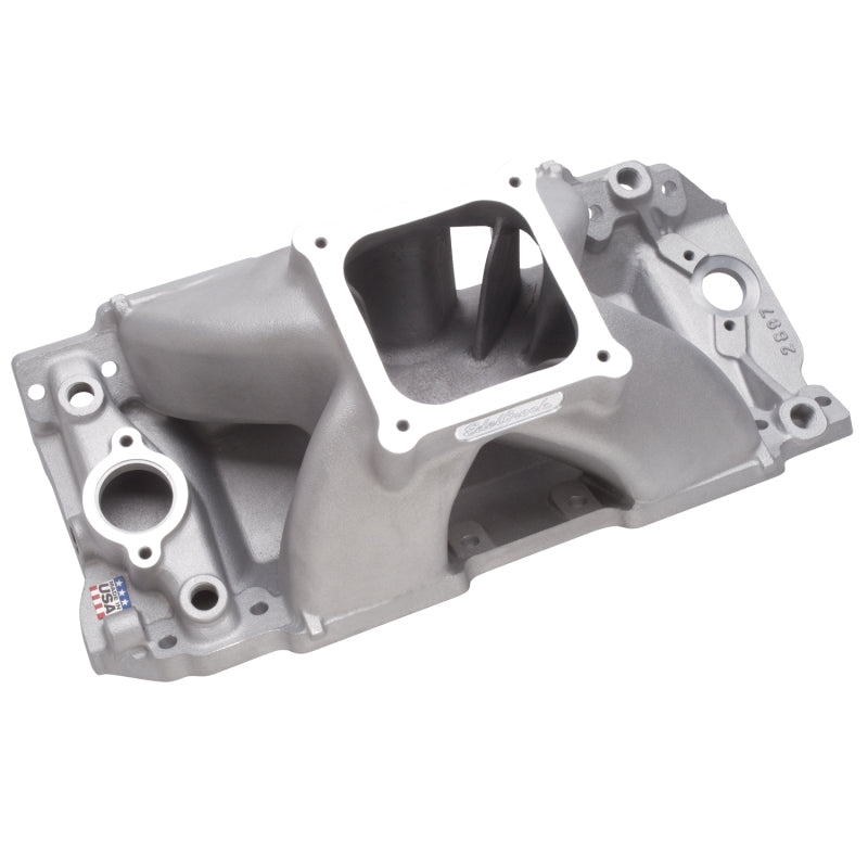 Edelbrock Manifold BBC Super Victor 632 Tall Deck Conventional Rect Port Heads - DTX Performance