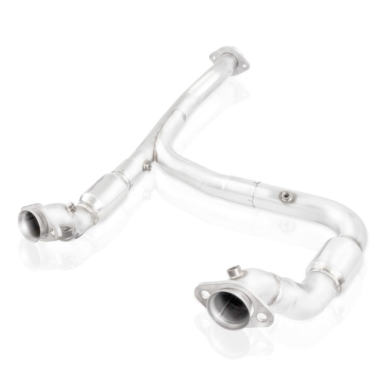 Stainless Works 2015-16 F150 2.7L Downpipe 3in High-Flow Cats Y-Pipe Factory Connection - DTX Performance