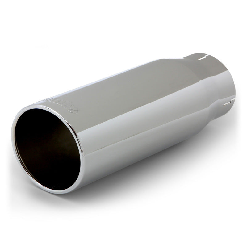 Banks Power Tailpipe Tip Kit - SS Round Straight Cut - Chrome - 3.5in Tube - 4.38in X 12in - DTX Performance