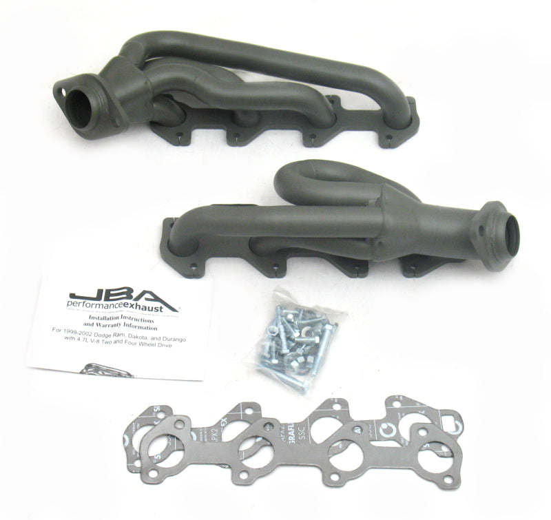 JBA 02-03 Dodge RAM 4.7L PowerTech 1-1/2in Primary Ti Ctd Cat4Ward Header - DTX Performance