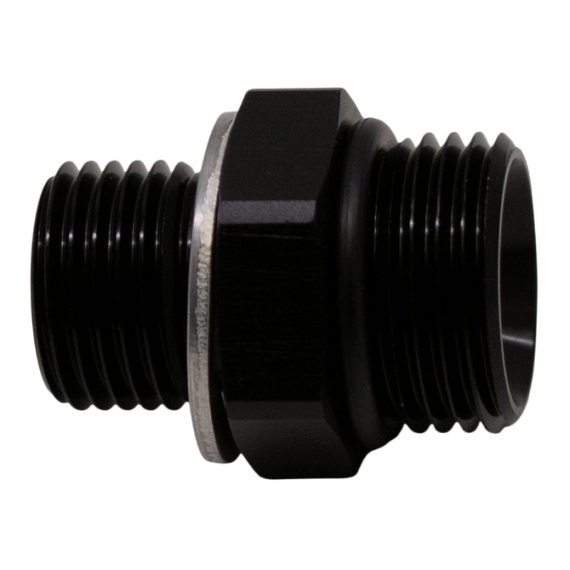 DeatschWerks 8AN ORB Male to M16 X 1.5 Metric Male (Incl O-Ring and Washer) - Anodized Matte Black - DTX Performance