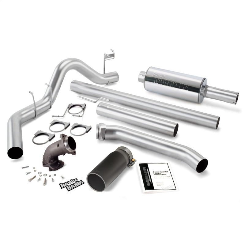 Banks Power 98-02 Dodge 5.9L Std Cab Monster Exhaust w/ Power Elbow - SS Single Exhaust w/ Black Tip - DTX Performance