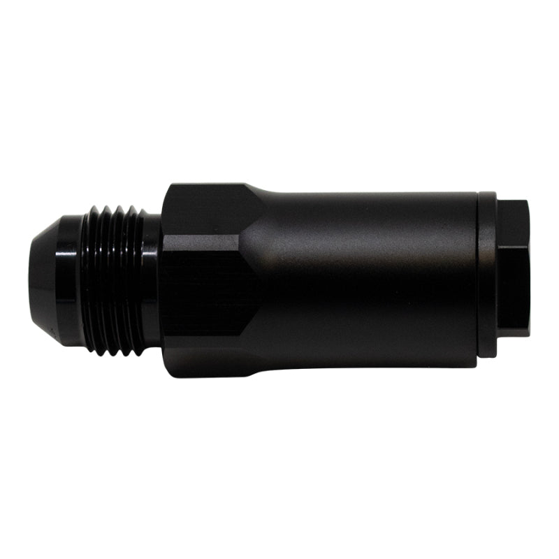 DeatschWerks 8AN Male Flare to 1/2in Ford Male EFI Quick Connect Adapter - Anodized Matte Black - DTX Performance