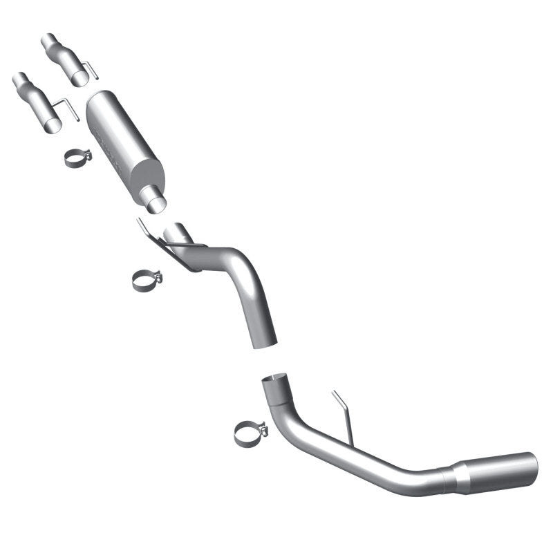 MagnaFlow 11 Ford F-150 3.7L/5.0L/6.2L SS Catback Exhaust Single Rear Side Exit w/ 4in SS Tips - DTX Performance