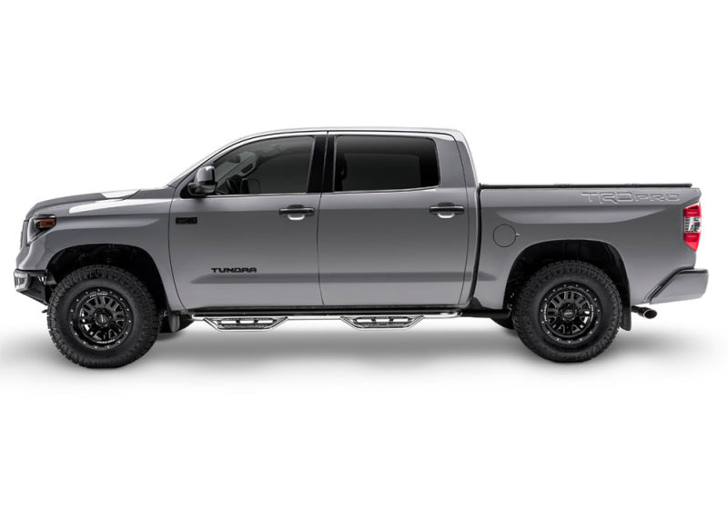 N-Fab Podium SS 07-17 Toyota Tundra Double Cab - Polished Stainless - 3in - DTX Performance