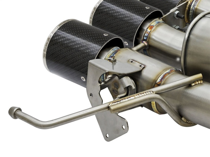 aFe MACHForce XP 3in -2 1/2in Axle Back SS Exhaust w/Carbon Fiber Tips 14-17 Chevy Corvette V8 6.2L - DTX Performance