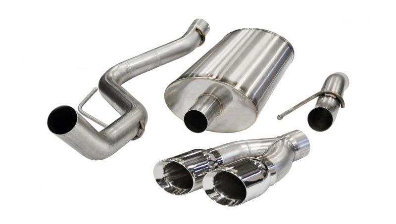 Corsa 11-13 Ford F-150 Raptor 6.2L V8 Polished Sport Cat-Back Exhaust - DTX Performance